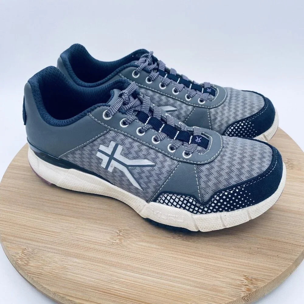 Kuru Quantum Running Shoes Womens 7.5 38 Gray Mesh Athletic Sneakers